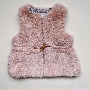 Zara Pink Fur Vest